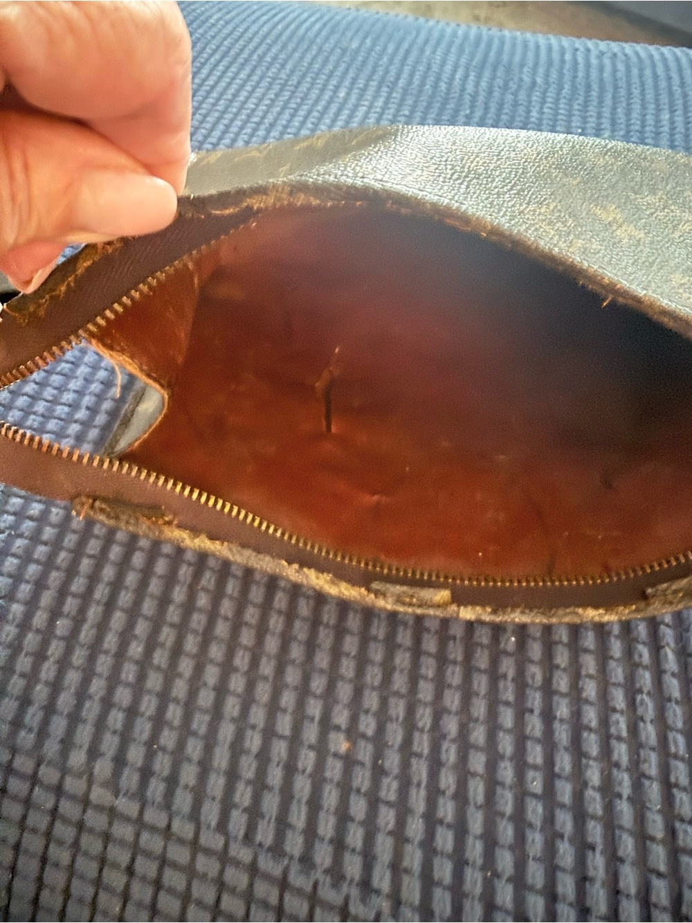 Louis Vuitton Brown Canvas Pouch with Gold Hardware - Picture 12 of 12